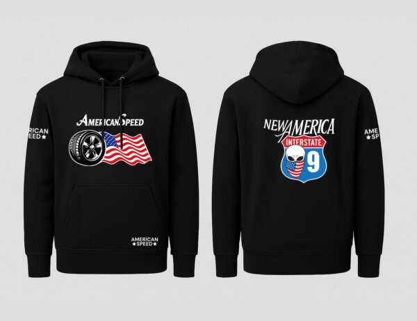 American Speed Black Hoodie