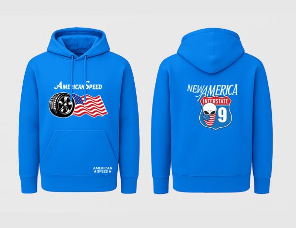 American Speed Blue Hoodie