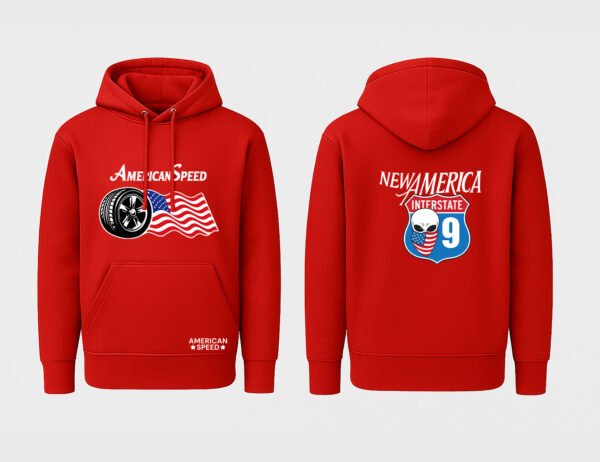 American Speed Red Hoodie