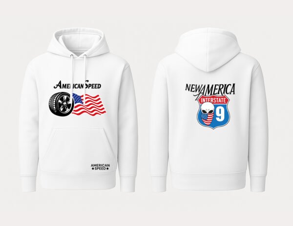 American Speed White Hoodie